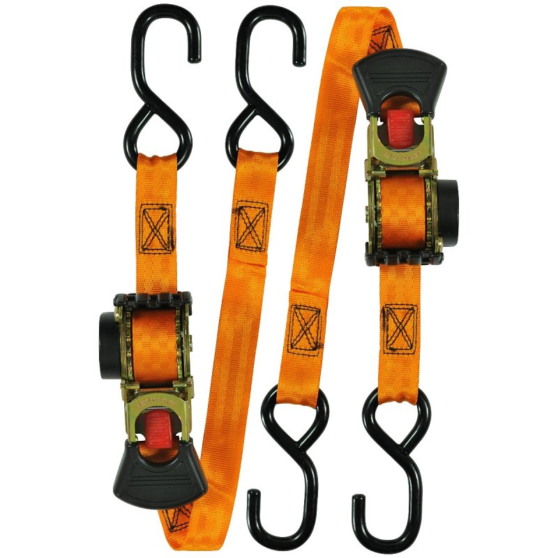 KEEPER Keeper 05561 Tie-Down, 1 in W, 6 ft L, Polyester, Orange, 500 lb, S-Hook End Fitting