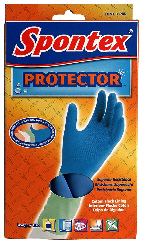 SPONTEX Spontex 11951 Protector Gloves, S, Rubber, Blue CLEANING & JANITORIAL SUPPLIES SPONTEX