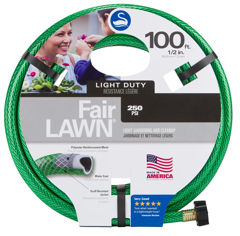 SWAN Swan SNFA12100 Garden Hose, 100 ft L, Plastic, Green