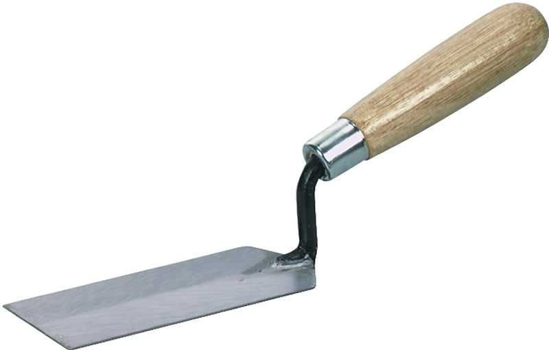 MARSHALLTOWN QLT 97 Margin Trowel, 5 in L Blade, 2 in W Blade, Carbon Steel Blade, Hardwood Handle