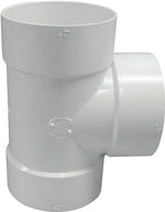 IPEX USA LLC-CANPLAS Canplas 414104BC Bullnose Pipe Tee, 4 in, Hub, PVC, White PLUMBING, HEATING & VENTILATION IPEX USA LLC-CANPLAS