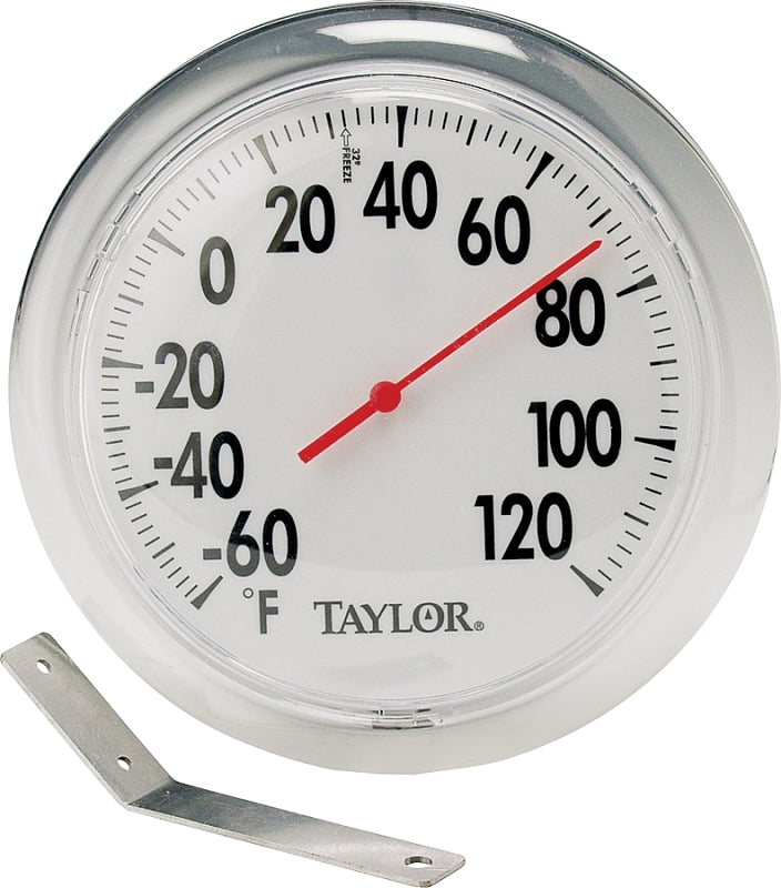 TAYLOR Taylor 5630 Thermometer, 6 in Display, -60 to 120 deg F, Metal Casing, Multi-Color Casing