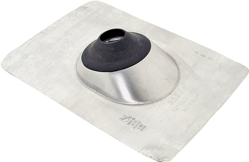 OATEY Oatey No-Calk Series 12958 Base Roof Flashing, 15 in OAL, 2 in OAW, 4 in Pipe, Aluminum