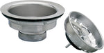 KEENEY Keeney 1431SSBX Basket Strainer with Fixed Stick Post, 4-3/8 in Dia, Stainless Steel, Chrome-Plated, 3-1/4 in Dia Mesh PLUMBING, HEATING & VENTILATION KEENEY
