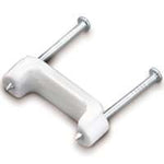 GB Gardner Bender PS-75 Cable Staple, 3/4 in W Crown, 1-1/4 in L Leg, Plastic/Polyethylene, 50/PK