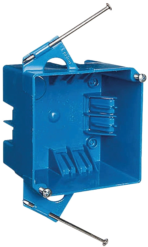CARLON Carlon B432A-UPC Outlet Box, 2-Gang, Thermoplastic, Blue, Captive Nail Mounting ELECTRICAL CARLON