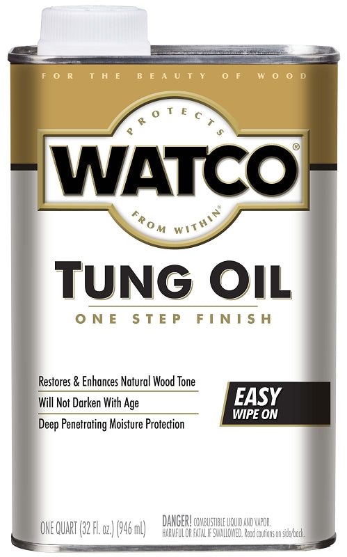 WATCO WATCO 266634 Tung Oil, Natural, Liquid, 1 qt Can PAINT WATCO