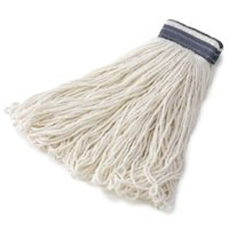 RUBBERMAID Rubbermaid FGE43800 WH00 Wet Mop Head, 24 oz Capacity, Rayon, Blue/White CLEANING & JANITORIAL SUPPLIES RUBBERMAID