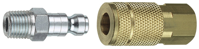 TRU-FLATE Tru-Flate 13-101 Coupler and Plug Set, T-Style, 1/4 in
