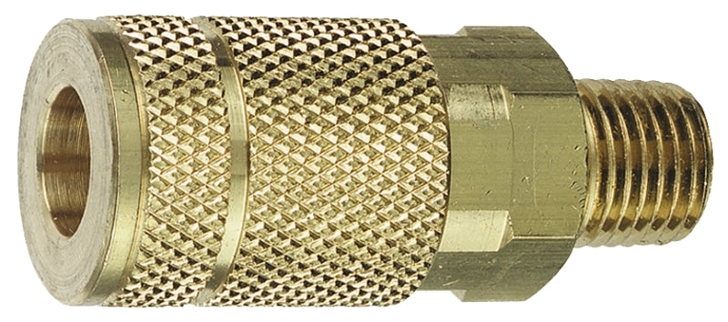 TRU-FLATE Tru-Flate 13-125 Coupler, 1/4 in, MNPT, Brass AUTOMOTIVE TRU-FLATE