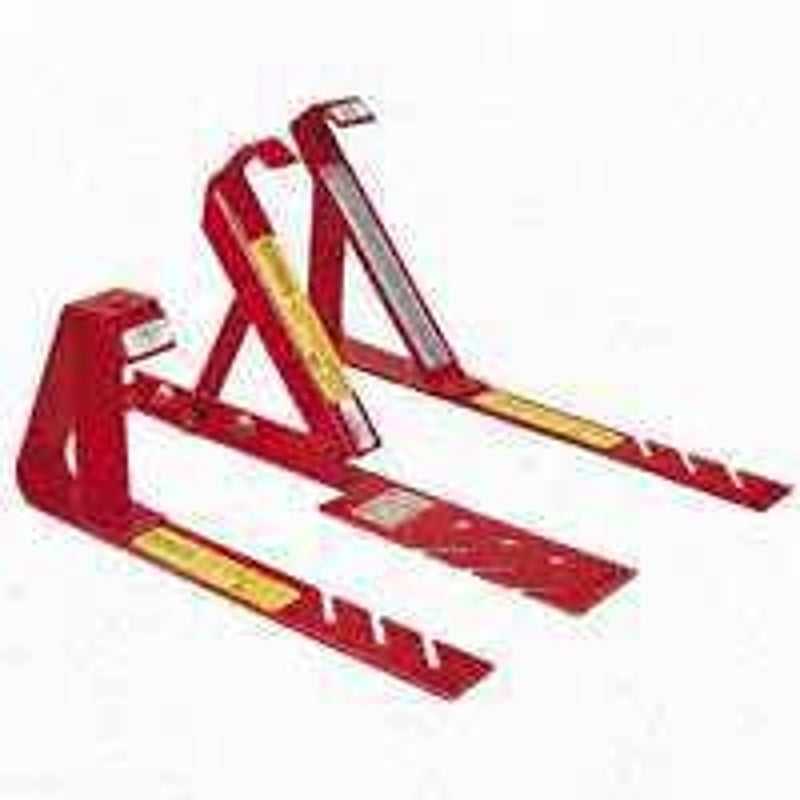 QUALCRAFT INDUSTRIES Qualcraft 2504 Fixed Roof Bracket, Adjustable, 6 in L x 2 in W Dimensions, Steel, Red, Powder-Coated