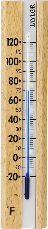 TAYLOR Taylor 5141 Thermometer, -20 to 120 deg F, Wood Casing HOUSEWARES TAYLOR
