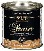 ZAR ZAR 12706 Wood Stain, Golden Sunset, Liquid, 0.5 pt, Can PAINT ZAR
