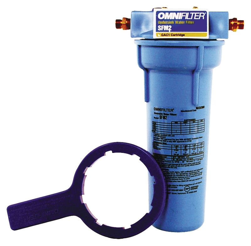 OMNIFILTER Omnifilter OMF1S-S1-S24 Filtration System, 2000 gal, 1 gpm, 1-Stage