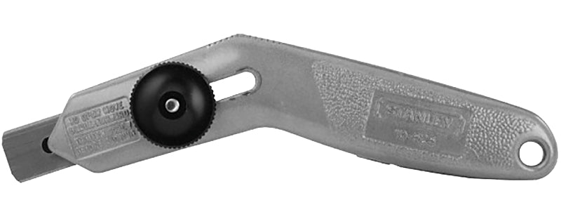 STANLEY STANLEY 10-525 Carpet Knife, 3/4 in W Blade, HCS Blade, Angled Handle, Gray Handle