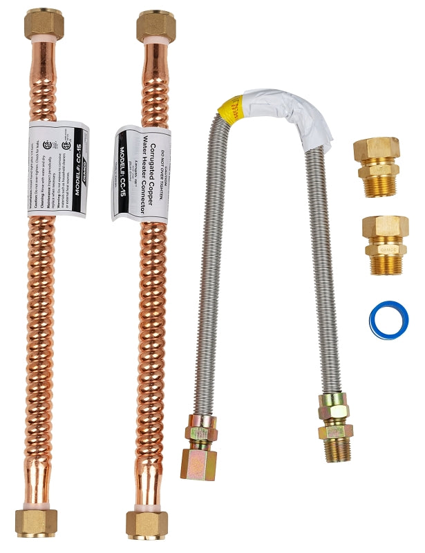 CAMCO USA Camco USA 10183 Connector Kit, Copper, Includes: (1) Roll of PTFE Tape, (2 )3/4 in NPT Compression Adapters PLUMBING, HEATING & VENTILATION CAMCO USA
