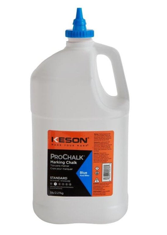 KESON LLC Keson PROCHALK Series 105B Marking Chalk Refill, 5 lb, Blue, Temporary