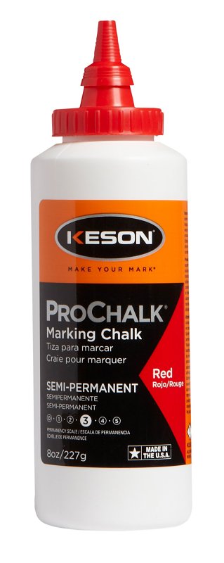 KESON LLC Keson PROCHALK Series 8R Marking Chalk Refill, 8 oz, Red, Permanent HARDWARE & FARM SUPPLIES KESON LLC
