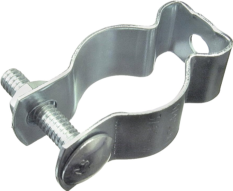HALEX Halex 67840 Conduit Hanger with Bolt and Nut, #4, 2-1/4 in L, Steel, Zinc-Plated, Each