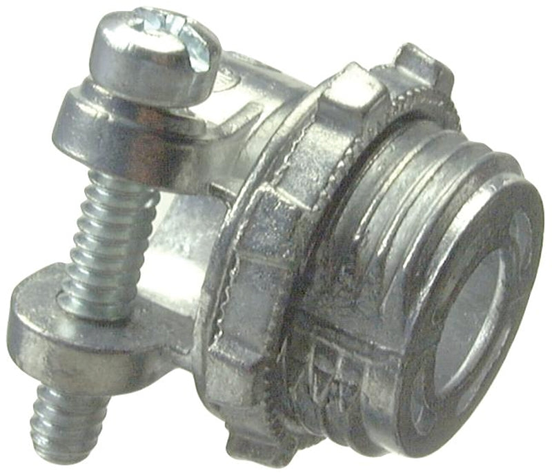 HALEX Halex 04205B Flex Squeeze Connector, For: 1/2 in Steel Flexible Metallic Conduit, 1/2 in, 25/PK ELECTRICAL HALEX