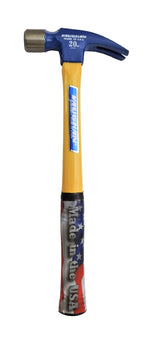 MARSHALLTOWN Vaughan FS999ML Hammer, 20 oz Head, Straight Claw, Milled Head, HCS Head, 16 in OAL