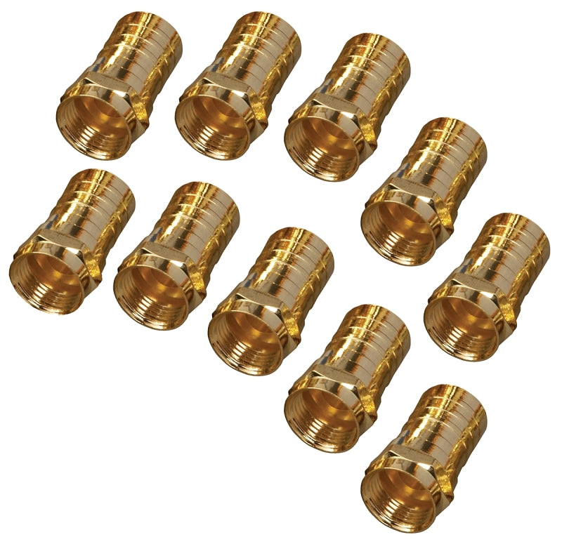 ZENITH Zenith VA1010RG6CR Crimp-On Connector, F Connector, 10/PK ELECTRICAL ZENITH