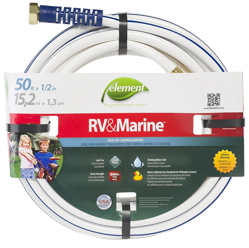 SWAN Swan MRV12050 Water Hose, 1/2 in ID, 50 ft L, White HOUSEWARES SWAN