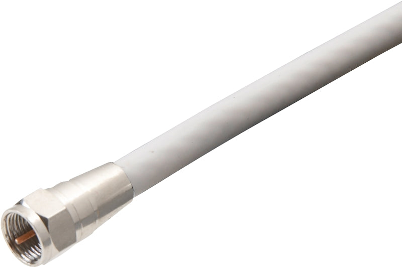 ZENITH Zenith VG101206W RG6 Coaxial Cable, F-Type, F-Type, White Sheath, 12 ft L