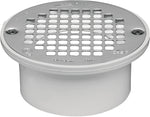 OATEY Oatey 43583 Floor Drain, 4 x 3 in, White, 5-1/4 in OD, Solvent Weld, PVC Body PLUMBING, HEATING & VENTILATION OATEY