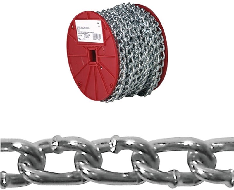 CAMPBELL CHAIN Campbell 0722527 Twist Link Machine Chain, #2/0, 70 ft L, 520 lb Working Load, Low Carbon Steel, Zinc HARDWARE & FARM SUPPLIES CAMPBELL CHAIN