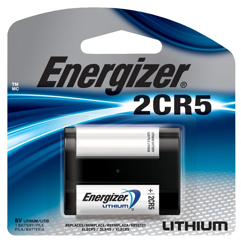 ENERGIZER BATTERY Energizer EL2CR5 EL2CR5BP Battery, 6 V Battery, 1500 mAh, Lithium, Manganese Dioxide ELECTRICAL ENERGIZER BATTERY