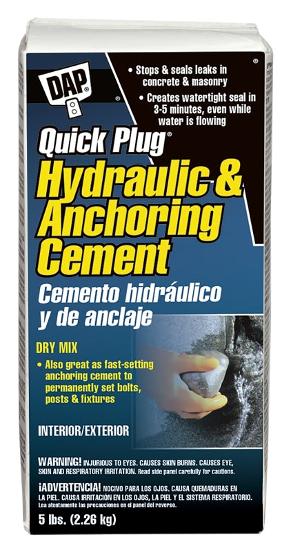 DAP DAP 14086 Hydraulic and Anchoring Cement, Powder, Gray, 28 days Curing, 5 lb Box