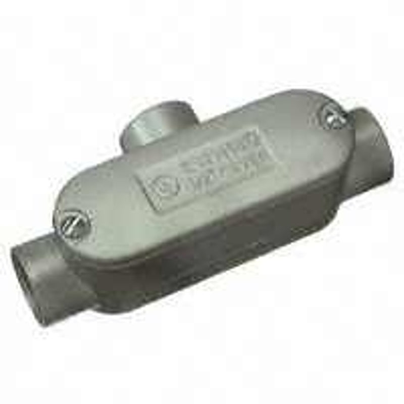 HALEX Halex 58810 Type T Rigid Conduit Body, 1 in Hub, 6-11/32 in OAL, Threaded, Aluminum, Each ELECTRICAL HALEX