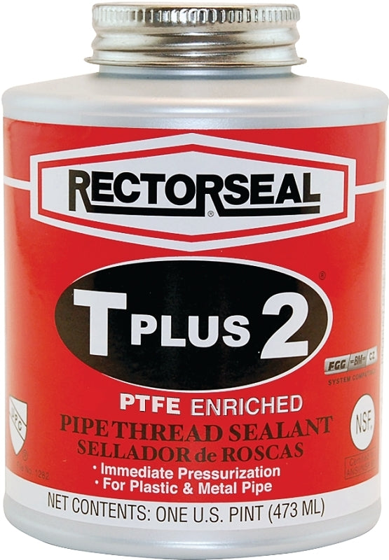 RECTORSEAL Rectorseal T Plus 2 Series 23431 Thread Sealant, 1 pt, Can, Paste, White