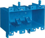 CARLON Carlon B355R Outlet Box, 3-Gang, PVC, Blue, Clamp ELECTRICAL CARLON
