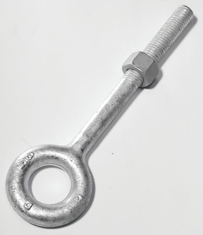 BARON Baron 24-1/2X8 Eye Bolt, 1/2 in Thread, 3 in L Thread, 1 in ID x 2 in OD Dia Eye, 8 in L Shank, 2200 lb Working Load