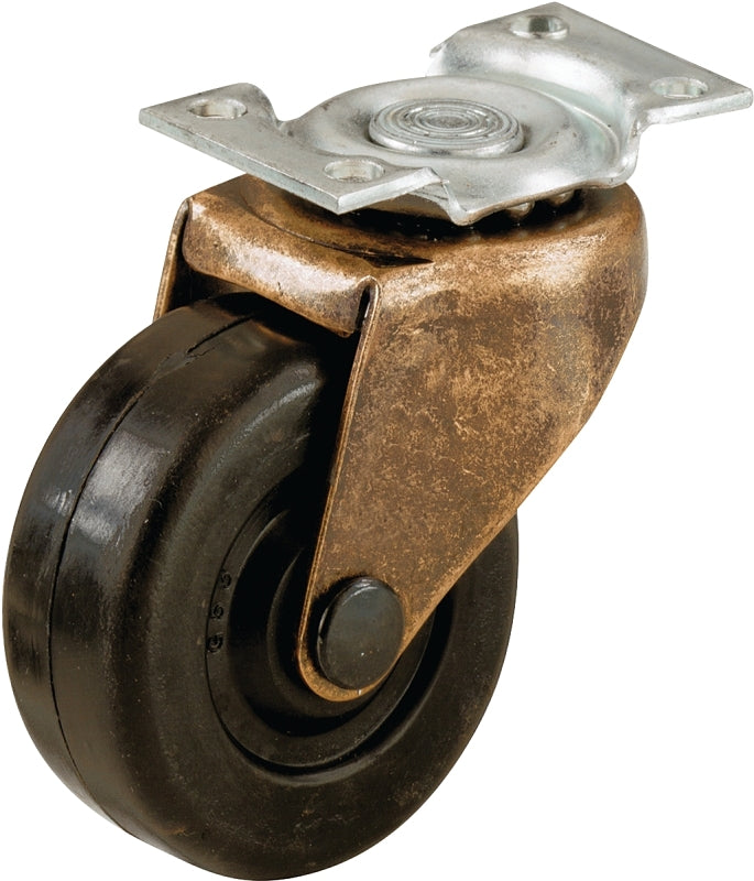 SHEPHERD Shepherd Hardware 9348 Swivel Caster, 1-1/8 x 2 in Plate, 1.5 in L x 4.6 in W x 6.6 in H Dimensions, 1-5/8 in Dia Wheel HARDWARE & FARM SUPPLIES SHEPHERD