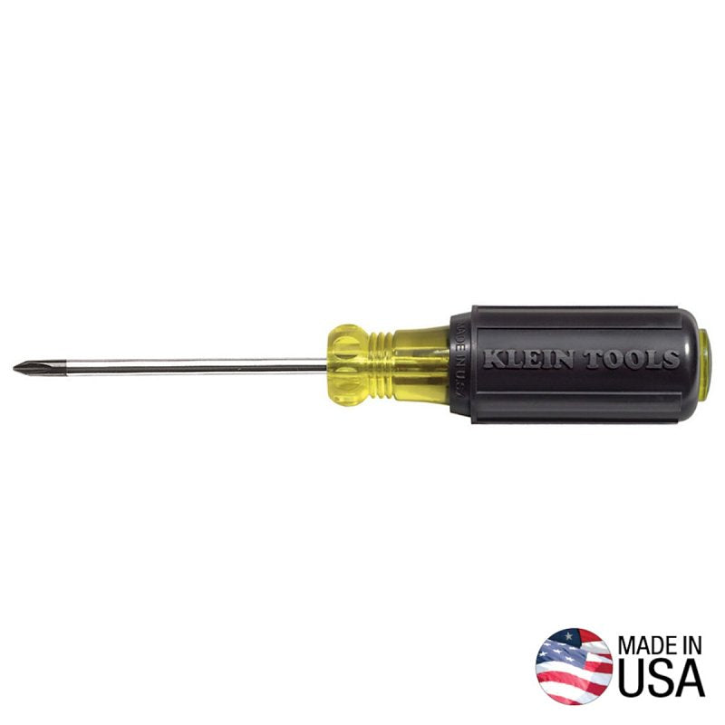 KLEIN Klein Tools 603-3 Screwdriver, #1 Drive, Phillips Drive, 6-3/4 in OAL, 3 in L Shank, Rubber Handle, Cushion-Grip Handle
