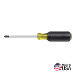 KLEIN Klein Tools 603-4 Screwdriver, #2 Drive, Phillips Drive, 8-1/4 in OAL, 4 in L Shank, Acetate Handle, Cushion-Grip Handle