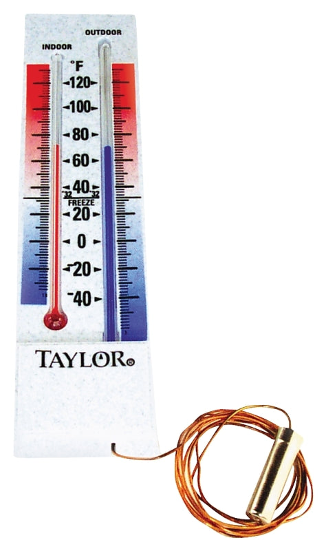 TAYLOR Taylor 5327 Thermometer, Analog, -40 to 100 deg F, Plastic Casing