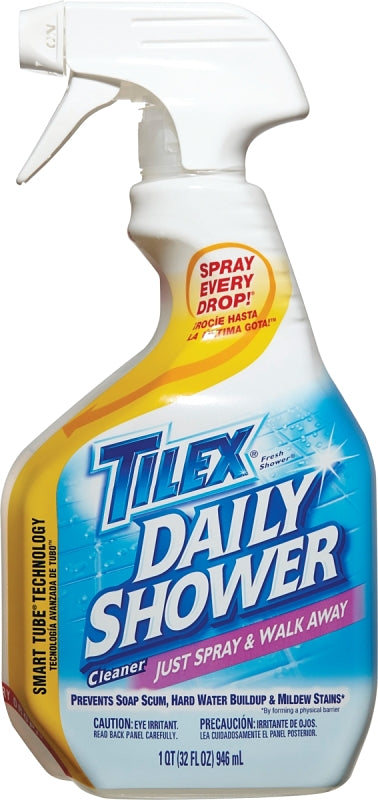 TILEX Tilex 01299 Shower Cleaner, 32 oz, Bottle, Liquid, Citrus, Floral, Fruity, Clear Yellow