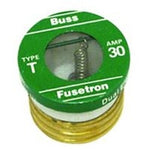 BUSSMANN Bussmann BP/T-30 Plug Fuse, 30 A, 125 V, 10 kA Interrupt, Time Delay Fuse, Plastic Body, Low Voltage ELECTRICAL BUSSMANN