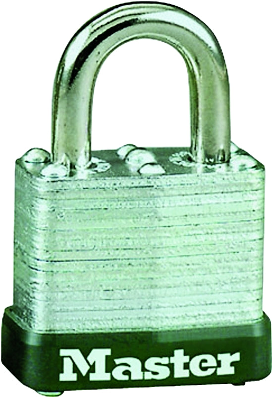 MASTER LOCK Master Lock 105D Padlock, Keyed Different Key, 3/16 in Dia Shackle, Steel Shackle, Steel Body, 1-1/8 in W Body