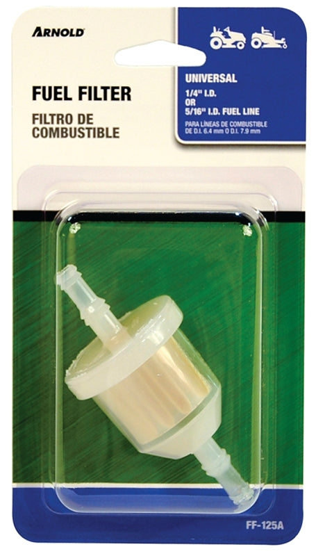 ARNOLD Arnold FF-125A Universal Filter, For: 1/4 in or 5/16 in ID Lines, All Small Gasoline Engines