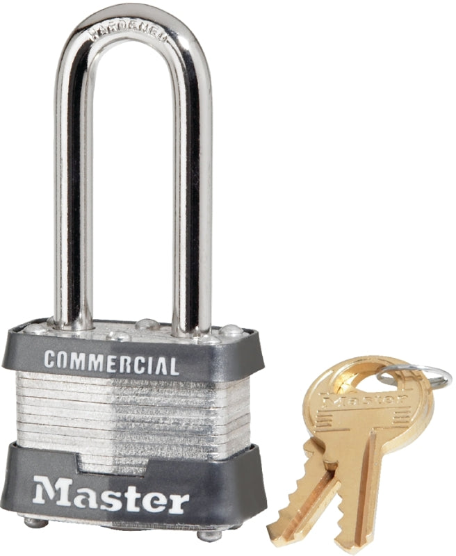 MASTER LOCK Master Lock 3KALH 0851 Padlock, Keyed Alike Key, Open Shackle, 9/32 in Dia Shackle, 2 in H Shackle, Steel Shackle