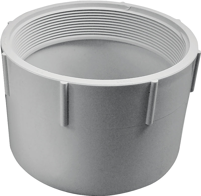 IPEX USA LLC-CANPLAS Canplas 192896 Pipe Adapter, 6 in, FNPT x Hub, PVC, White