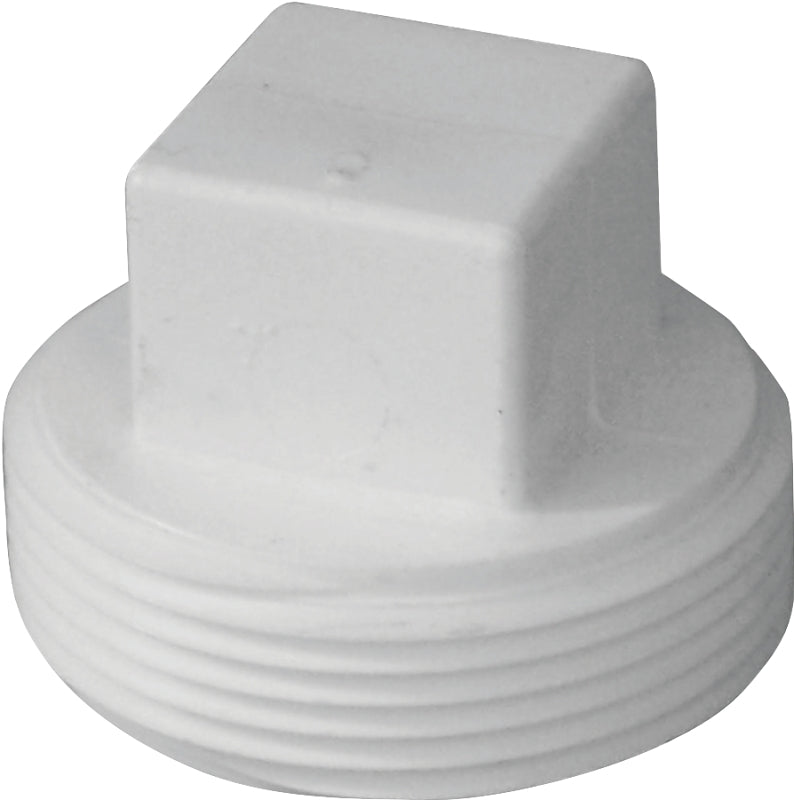 IPEX USA LLC-CANPLAS Canplas 193057S Threaded Plug, 6 in, MNPT, PVC, White PLUMBING, HEATING & VENTILATION IPEX USA LLC-CANPLAS