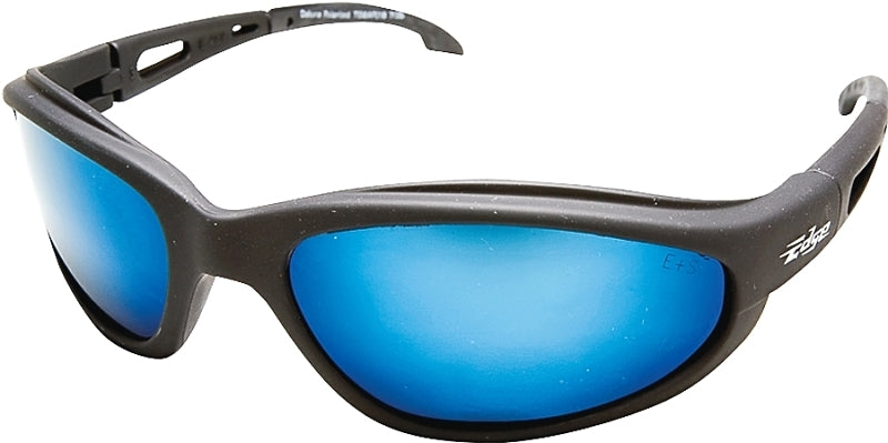 EDGE Edge TSMAP218 Polarized Safety Glasses, Blue Lens, Black Frame, Unisex, Polycarbonate Lens, Full Frame, Nylon Frame
