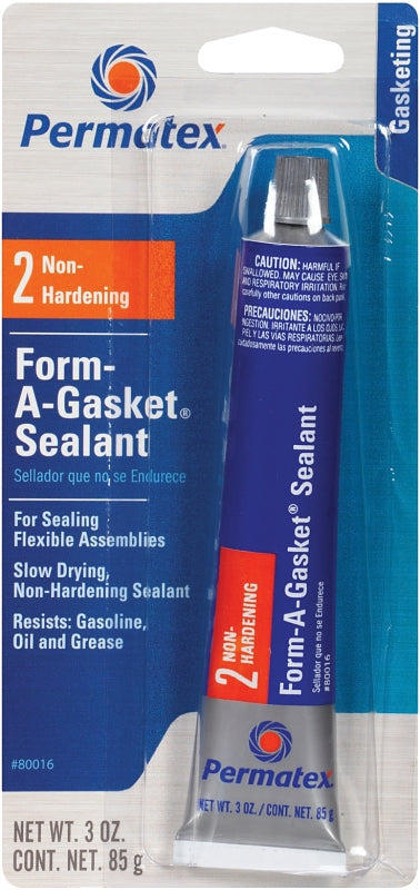 PERMATEX Permatex 80016 Sealant, Black, 3 oz Tube, Paste, Alcohol