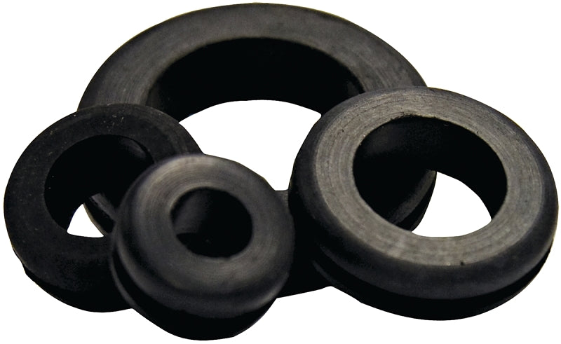 GB Gardner Bender GHG-1550 Hole Grommet, 1/2 in ID, Vinyl, Black